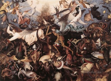 company of captain reinier reael known as themeagre company Painting - The Fall Of The Rebels Angels Flemish Renaissance peasant Pieter Bruegel the Elder